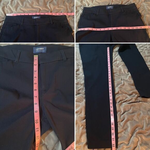 Old Navy The Pixie Mid-Rise Ankle Pants Skinny Navy 10 Tall - Picture 9 of 9